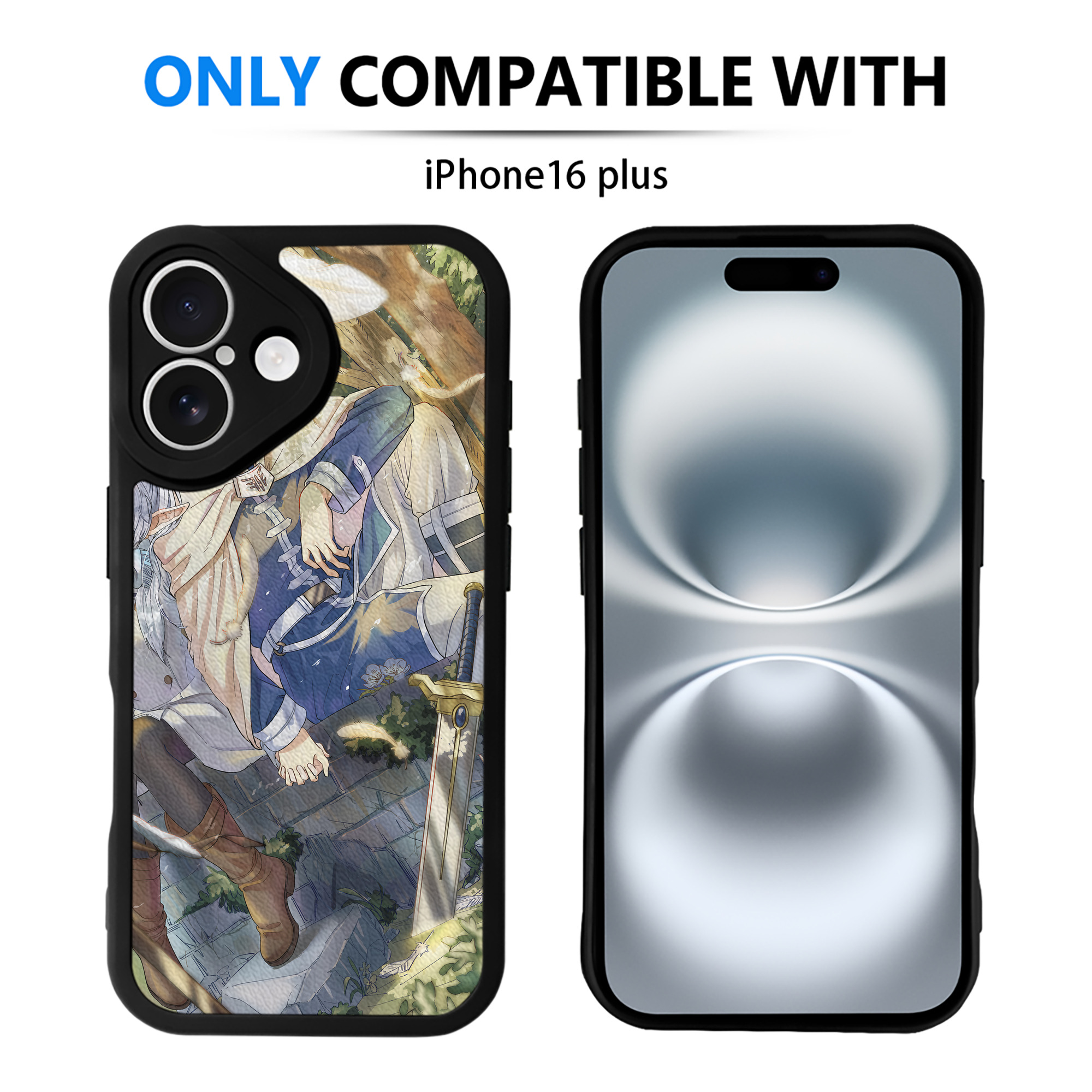 （画像用） 葬送のフリーレン Frieren 【iPhone 16シリーズ対応】シリコンスマホケース（レザー調） 材質：シリコン